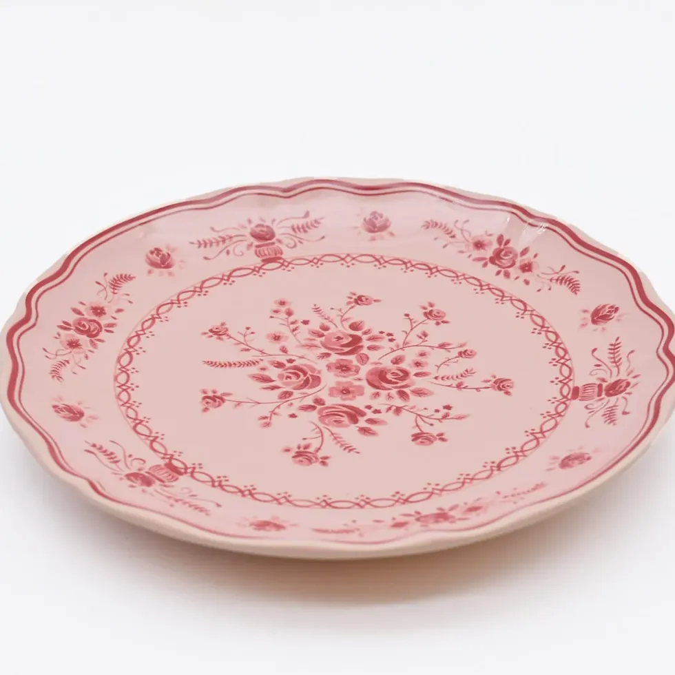 Assiette en grès fin "Vila" 21cm - Rose