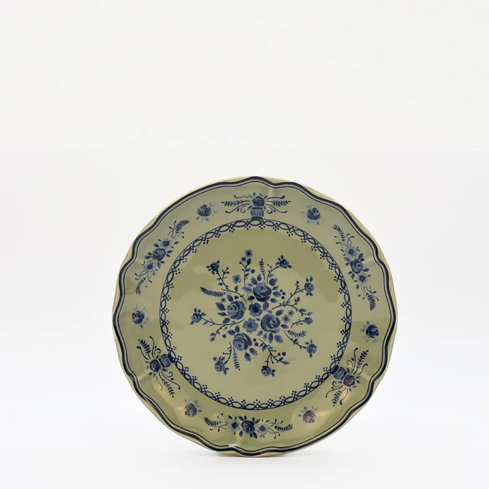 Assiette en grès fin "Vila" 21cm - Vert