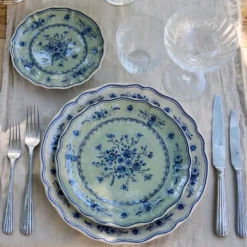 Assiette en grès fin "Vila" 17cm - Vert
