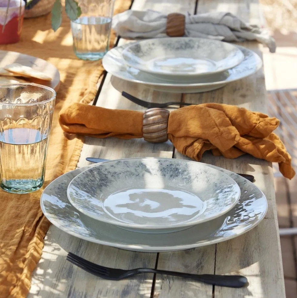 Assiette en grès "Madeira" 28cm - Crème