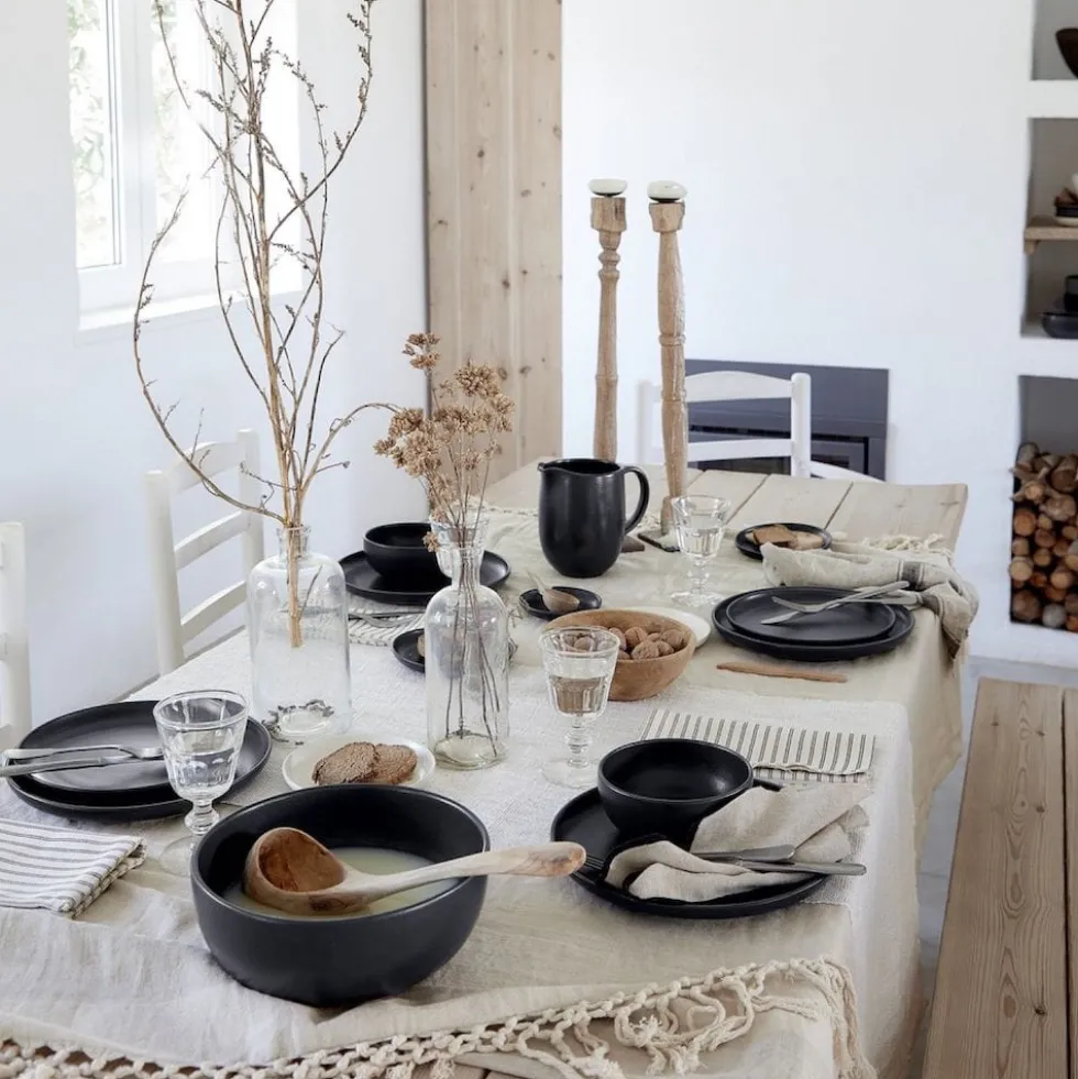 Assiette en grès “Pacifica" - Anthracite - 27cm