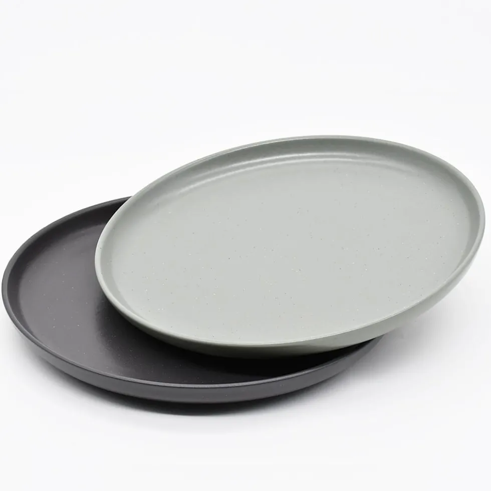 Assiette en grès “Pacifica" - Anthracite - 27cm
