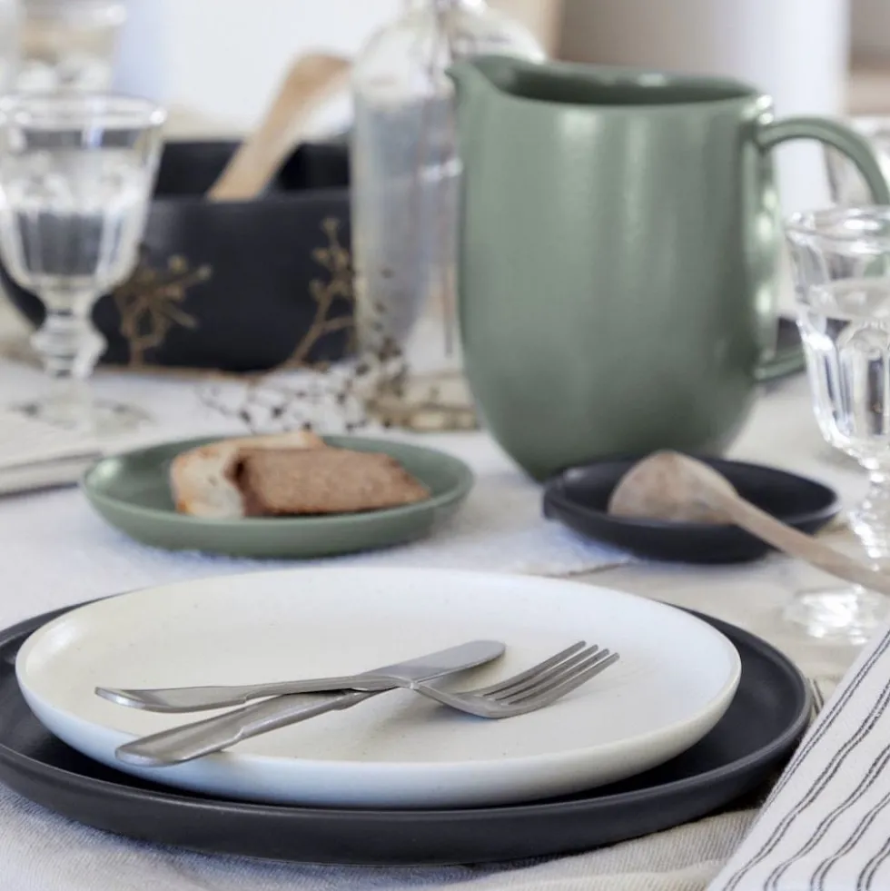 Assiette en grès “Pacifica" - Anthracite - 16cm