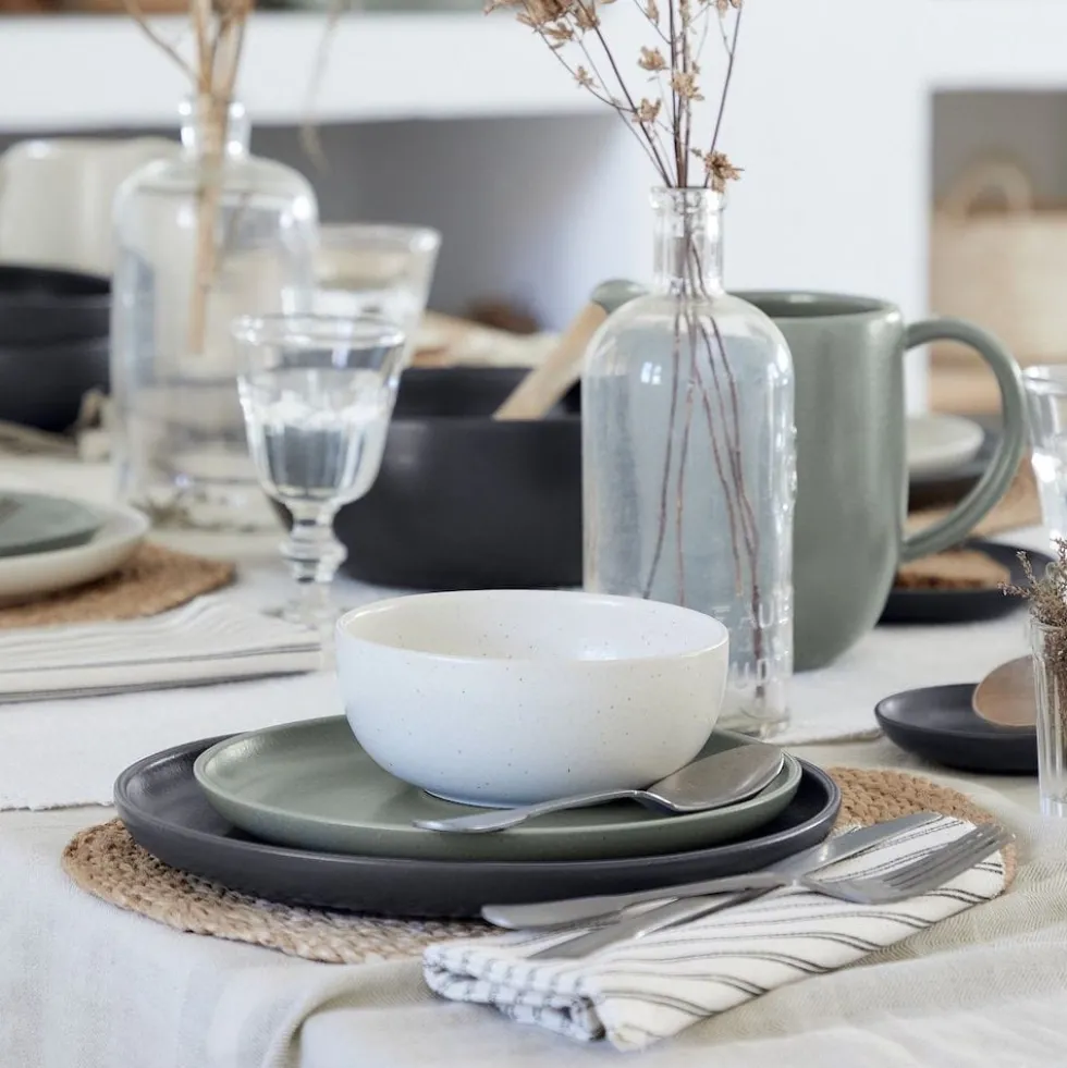 Assiette en grès “Pacifica" - Artichaud - 22cm