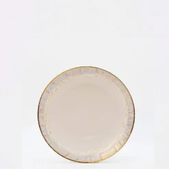 Assiette en grès "Taormina" 21cm - Dorée