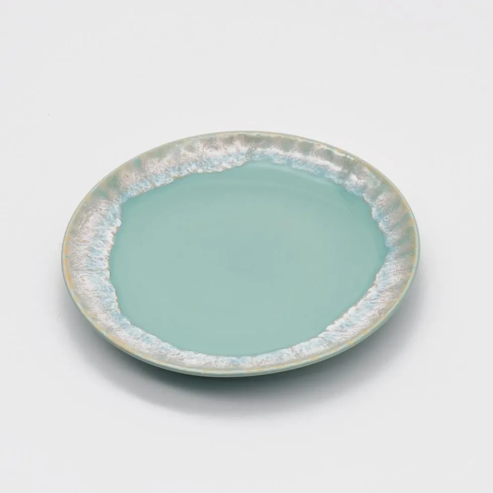 Assiette en grès "Taormina" 17cm - Verte