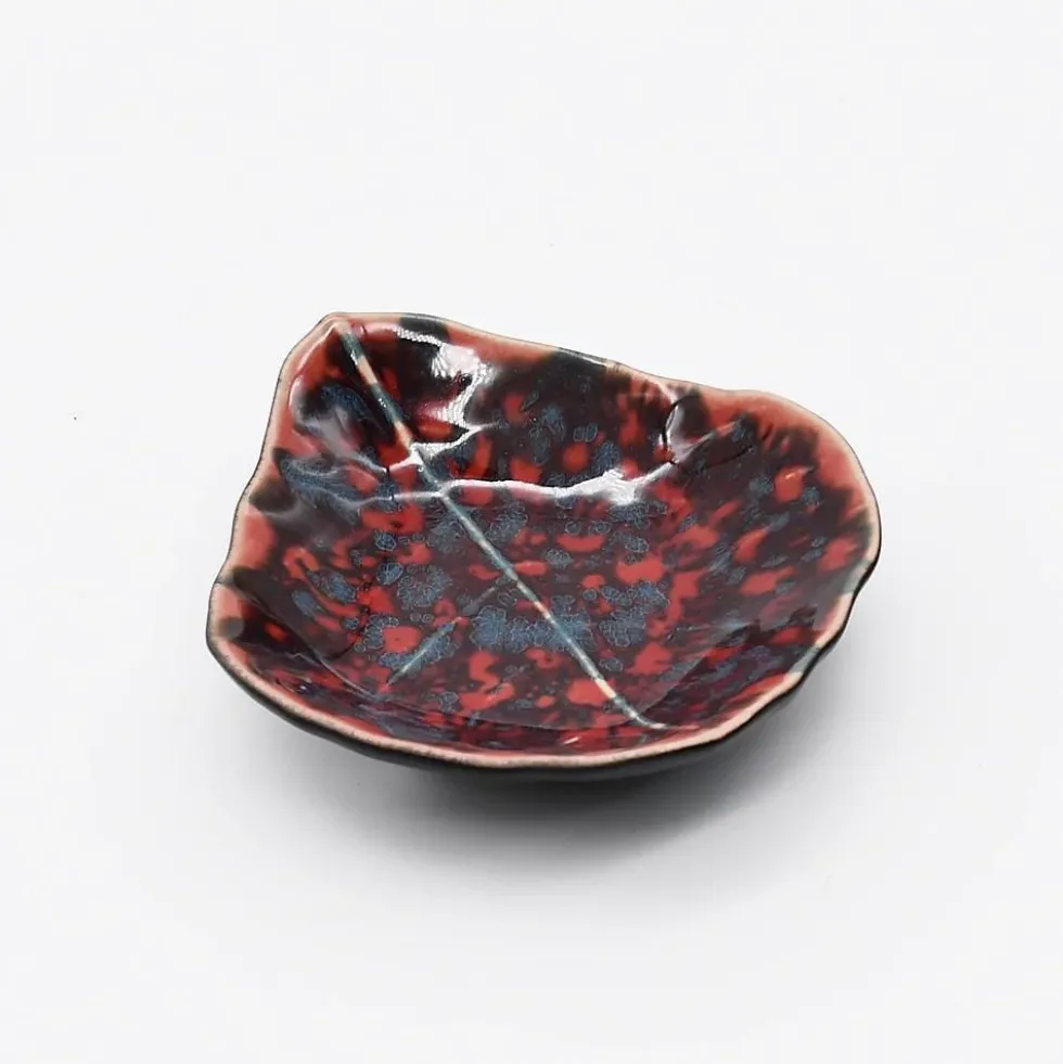 Assiette en grès "Vigne" - Rouge