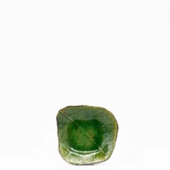 Assiette en grès "Vigne" - Vert d'eau