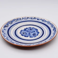 Assiette en terre cuite 23cm - Bleue