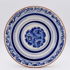 Assiette en terre cuite 28cm - Bleue
