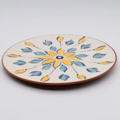 Assiette en terre cuite 23cm - Jaune