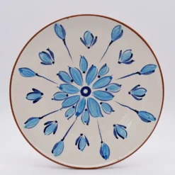 Assiette en terre cuite 28cm - Turquoise