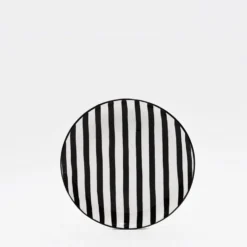 Assiette rayée "Costa Nova Mar" 20cm - Noir