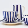 Assiette rayée "Costa Nova Mar" 20cm - Bleue
