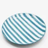 Assiette rayée "Costa Nova Mar" 20cm - Turquoise