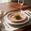 Assiette rayée "Costa Nova Mar" 20cm - Rouge