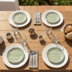 Assiette rayée 