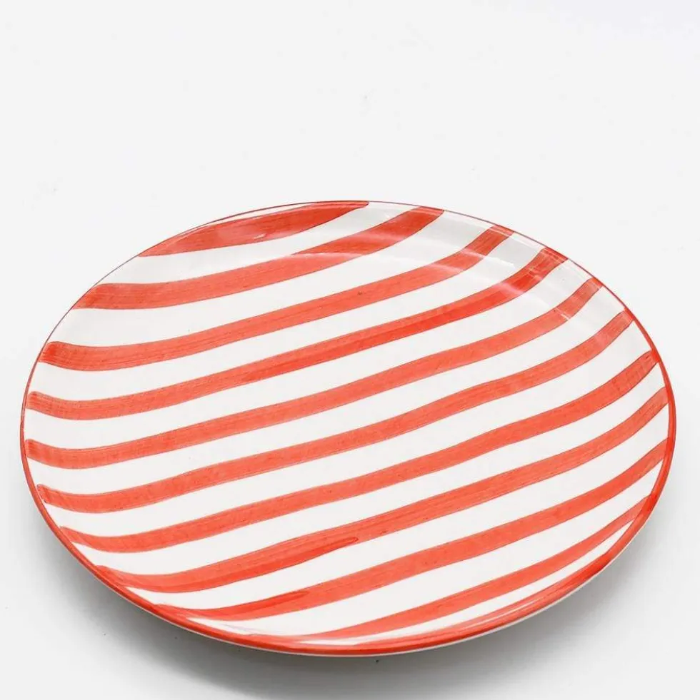 Assiette rayée "Costa Nova Mar" 15cm - Rouge