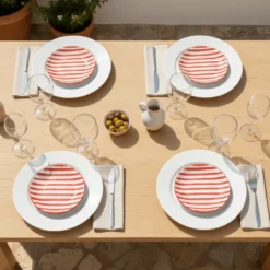 Assiette rayée