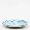 Assiette rayée "Costa Nova Mar" 15cm - Turquoise