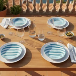 Assiette rayée 