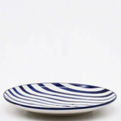 Assiette rayée "Costa Nova Mar" 15cm - Bleue
