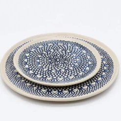 Assiette "Renda" bleue - 20cm