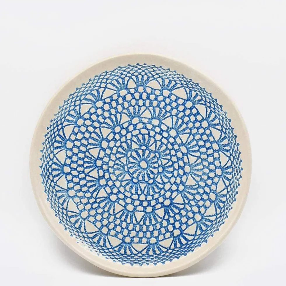 Assiette "Renda" Turquoise - 27cm