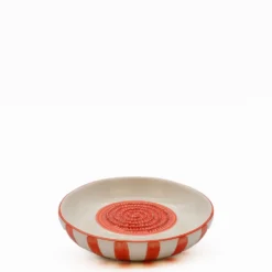 Assiette à râper rayée "Costa Nova Mar" - Rouge