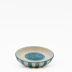 Assiette à râper rayée "Costa Nova Mar" - Turquoise