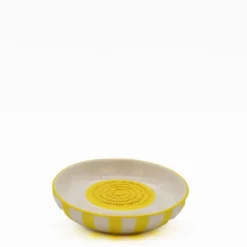 Assiette à râper rayée "Costa Nova Mar" - Jaune