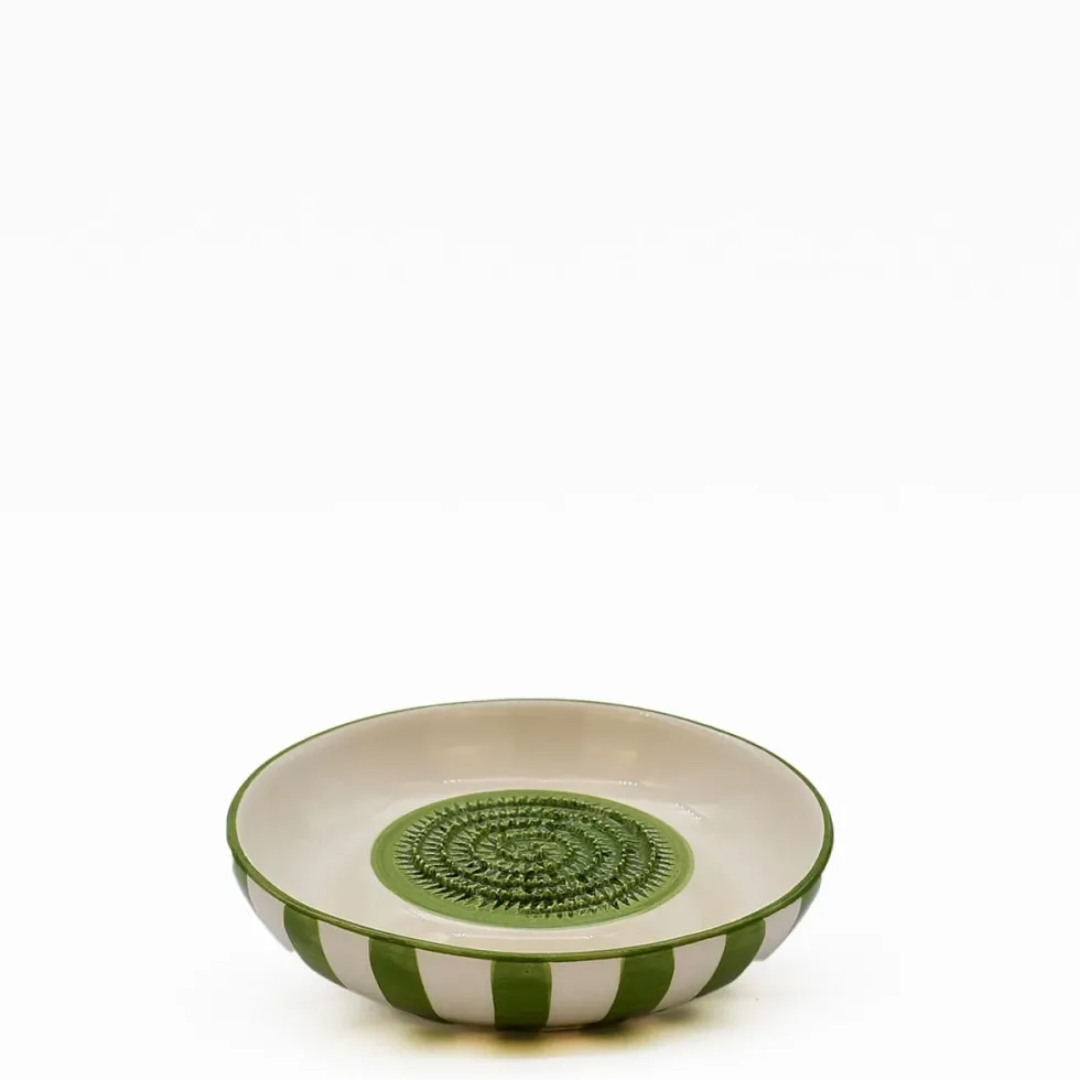 Assiette à râper rayée "Costa Nova Mar" - Vert