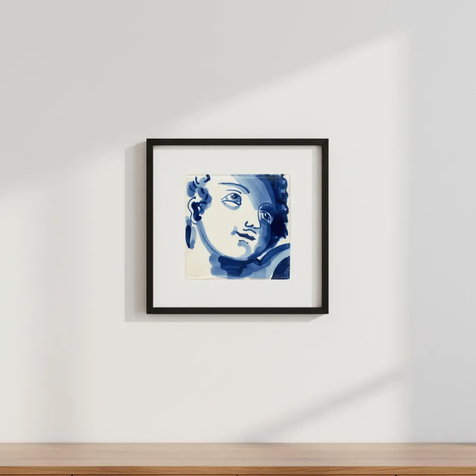 Azulejo 14x14cm - Anjo Barroco