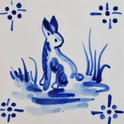 Azulejo 14x14cm - Coelho