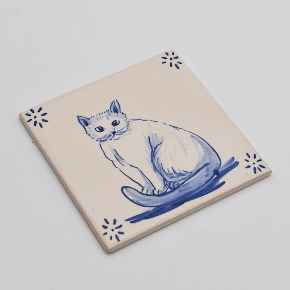 Azulejo 11x11cm - Gato