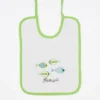 Bavoir en coton "Sardinhas" - Vert
