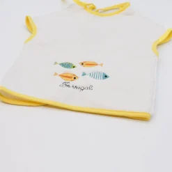 Bavoir tablier "Sardinhas" - Jaune