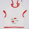 Bavoir tablier "Sardinhas" - Rouge