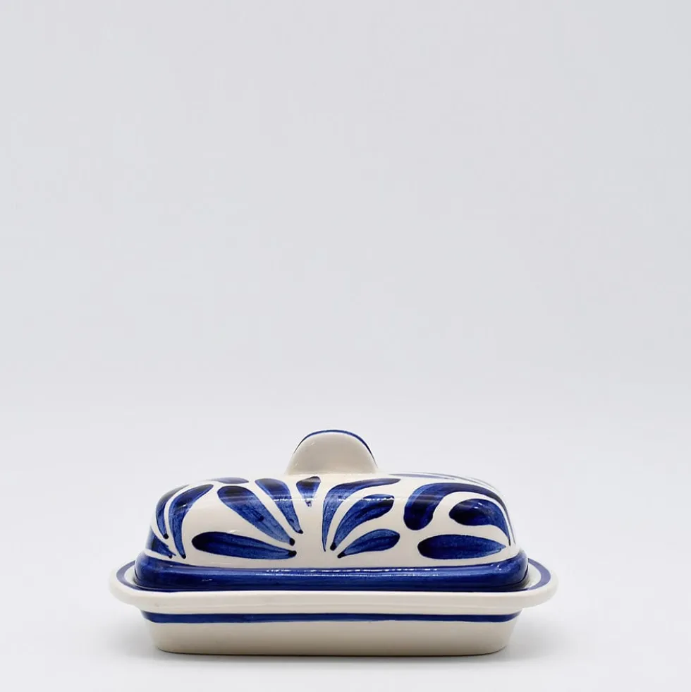 Beurrier en céramique "Andorinha" - Bleu