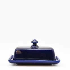 Beurrier en céramique - Bleu