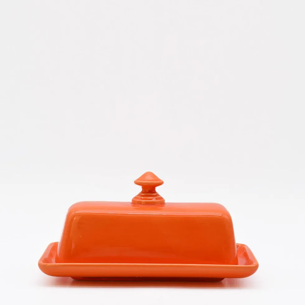 Beurrier en céramique - Orange