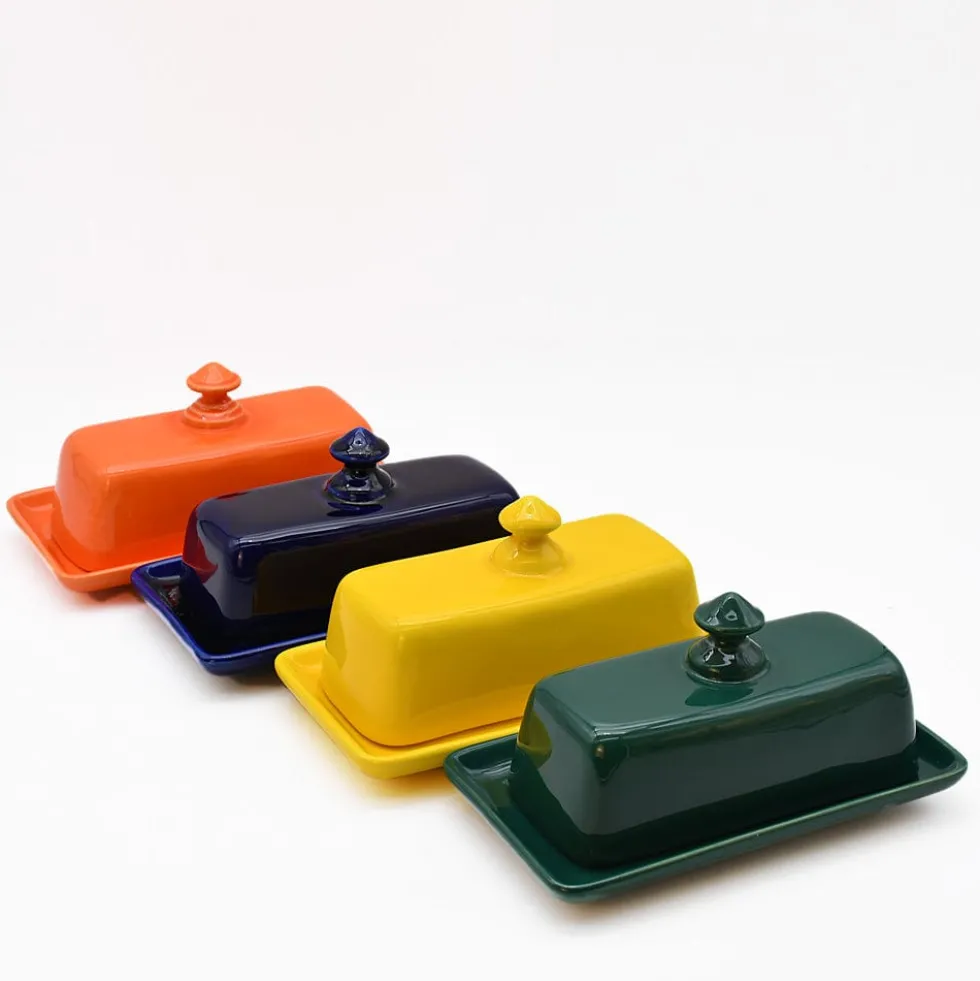 Beurrier en céramique - Orange