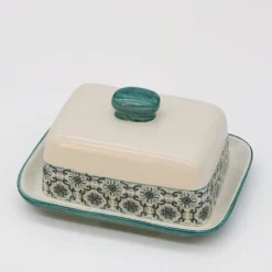 Beurrier en céramique "Padrão" - Vert