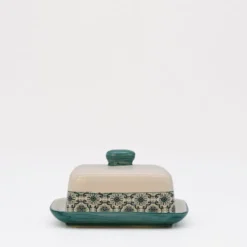 Beurrier en céramique "Padrão" - Vert