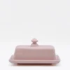 Beurrier en céramique - Rose