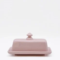 Beurrier en céramique - Rose