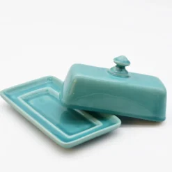 Beurrier en céramique - Turquoise