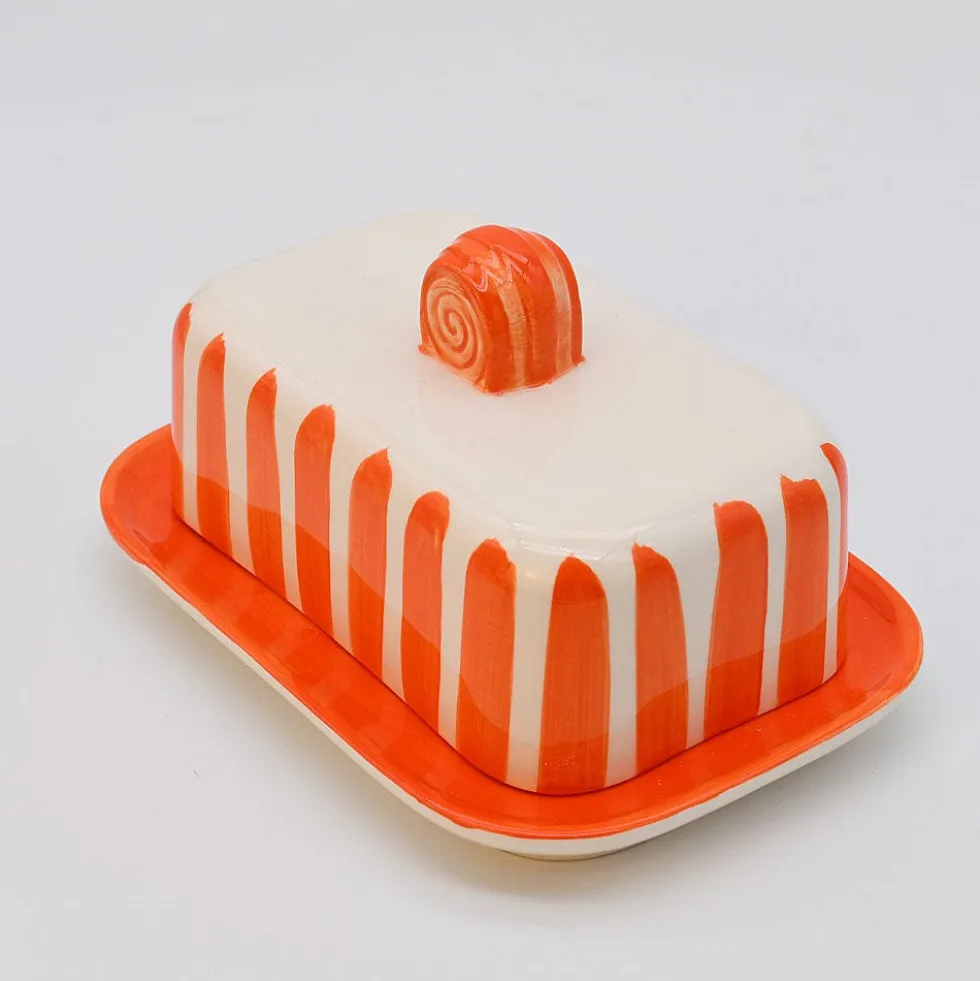 Beurrier rayé "Costa Nova Mar" - Orange