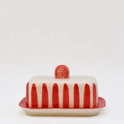 Beurrier rayé "Costa Nova Mar" - Rouge