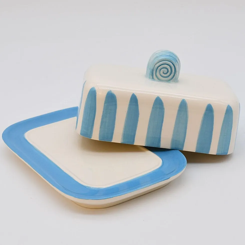Beurrier rayé "Costa Nova Mar" - Turquoise